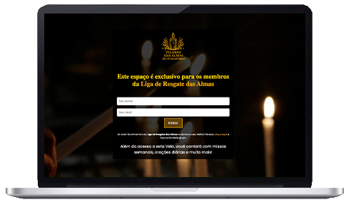 Velário Virtual - velas acesas