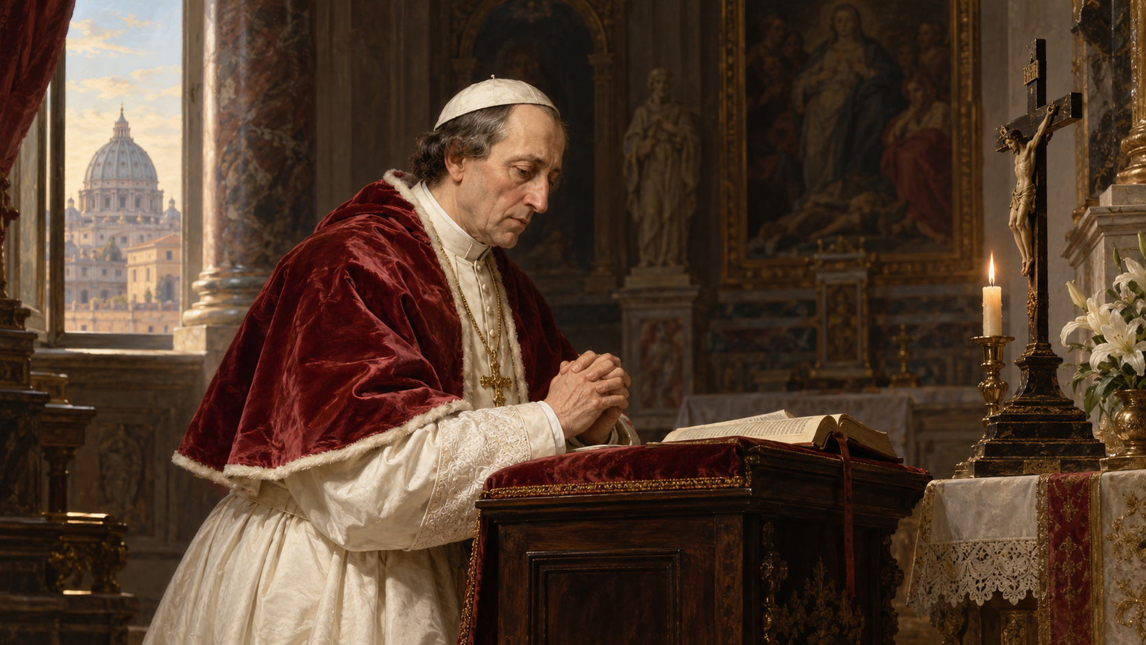 Papa Clemente XI em oração