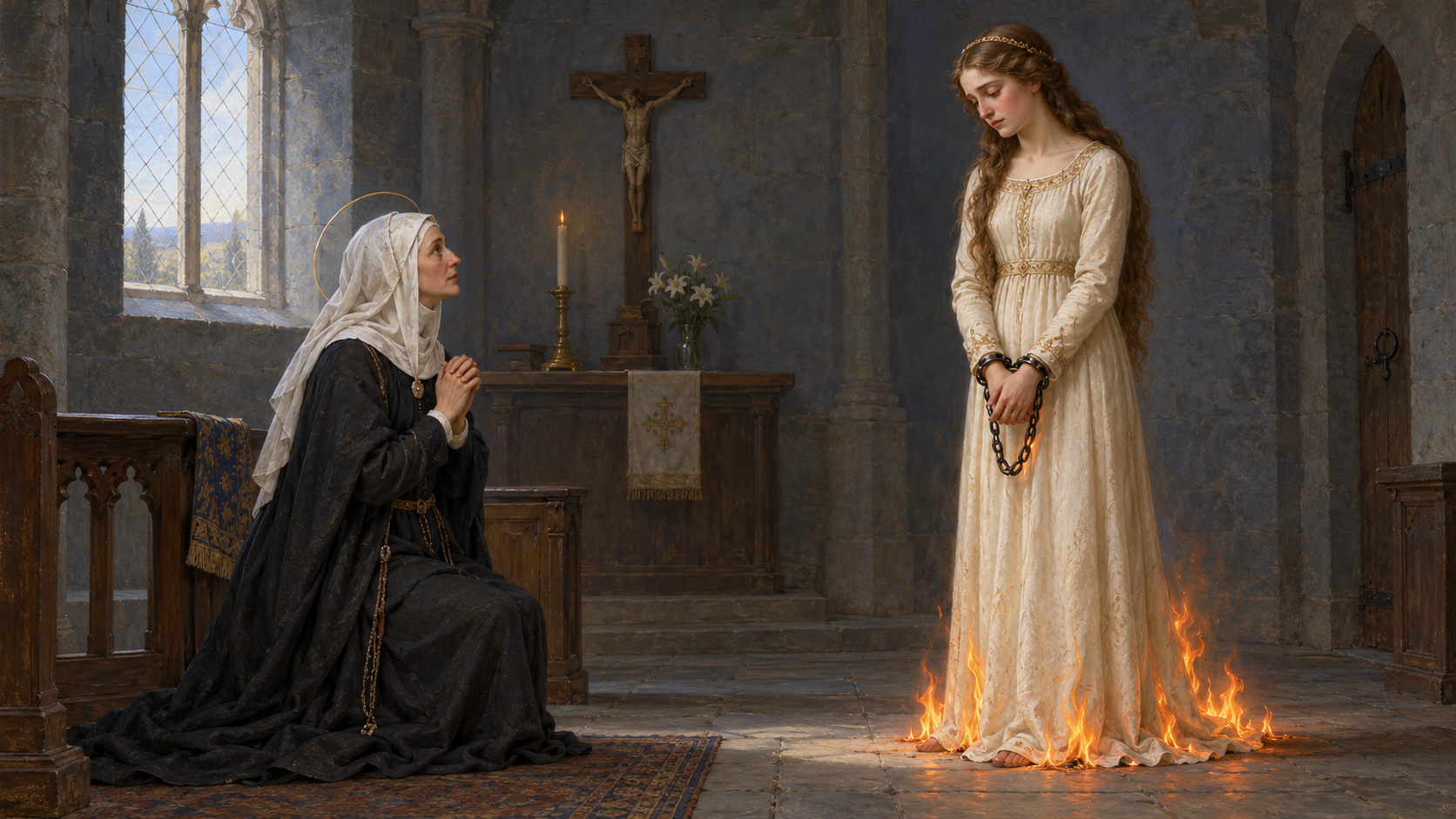 Visão de Santa Brígida sobre os sofrimentos de uma alma no Purgatório